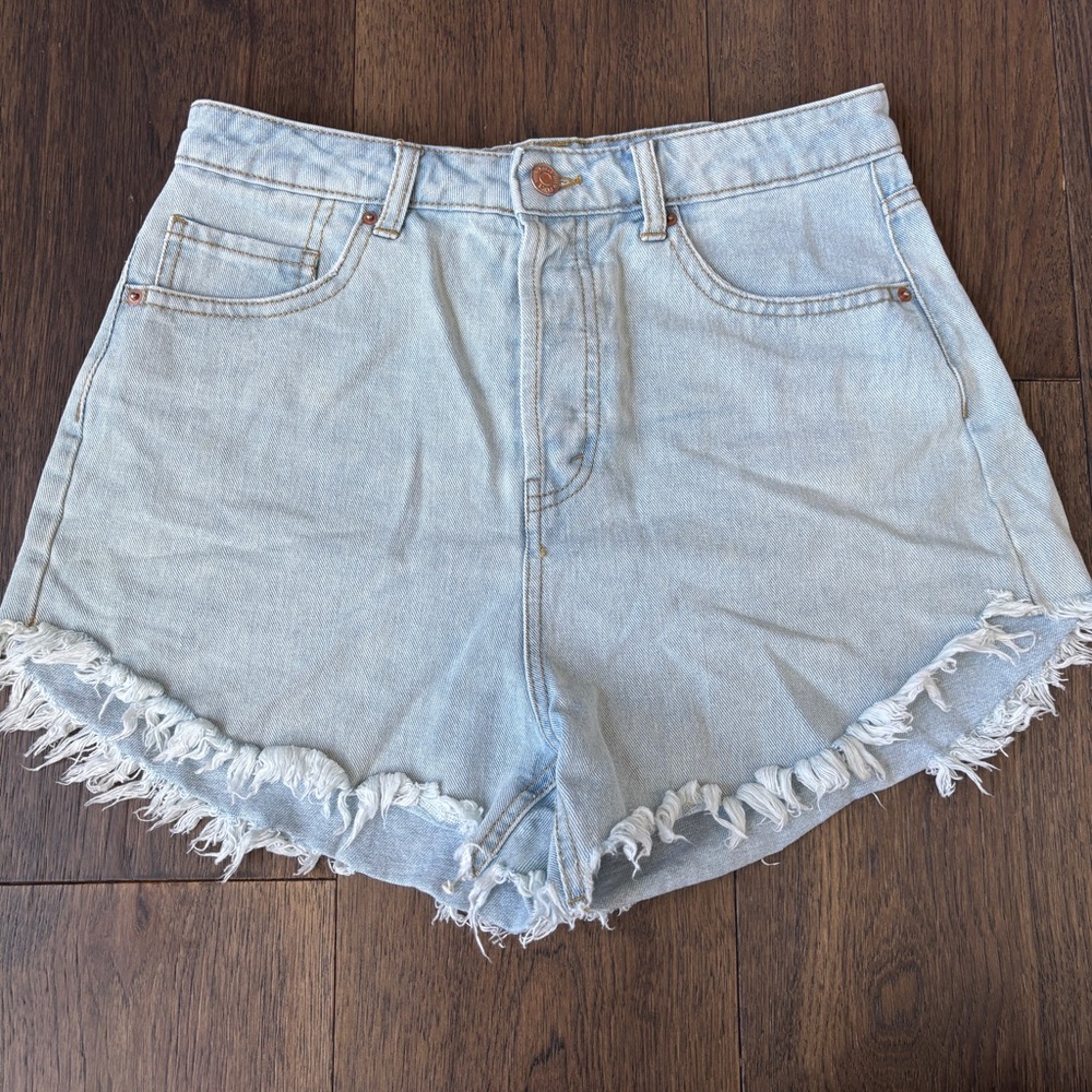 Wild Fable Cut Off Distressed High Rise Button Fly Jean Shorts 6 Beach Festival